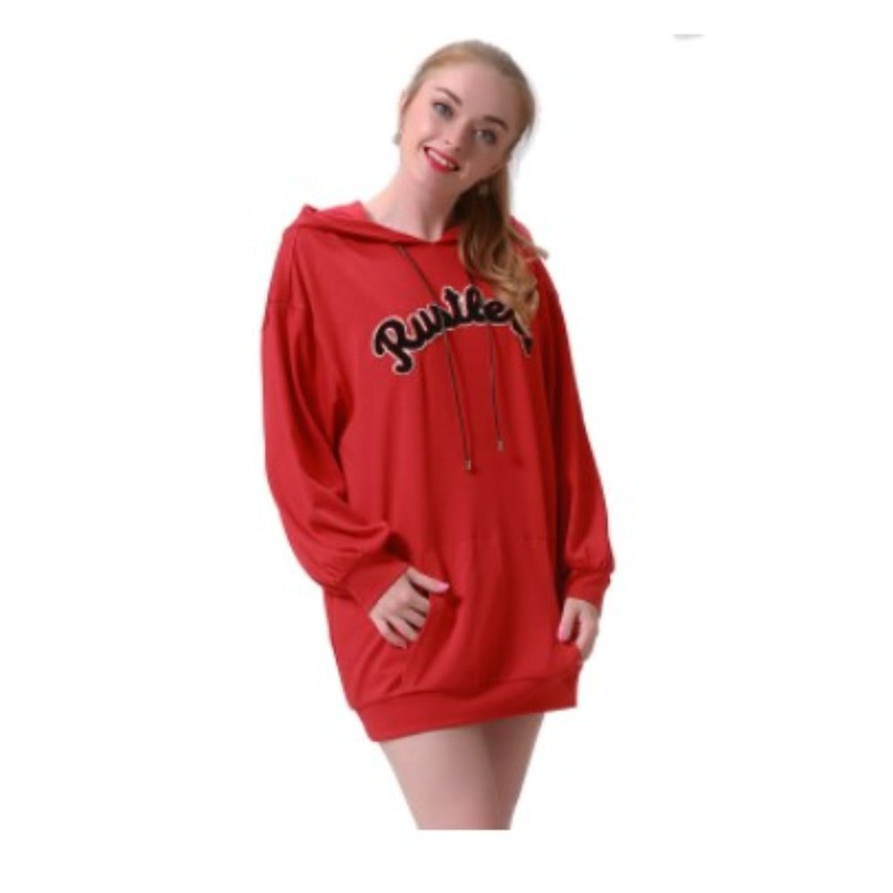 NWT Talever Oversized Red Hoodie "Rustlers" Red